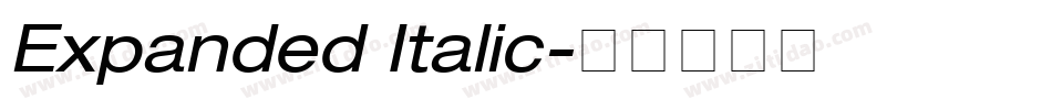 Expanded Italic字体转换